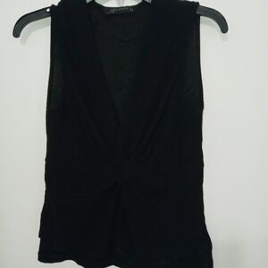 Zara Woman Sleeveless High low pleated Tank